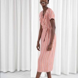 Love & other stories wrap dress pink